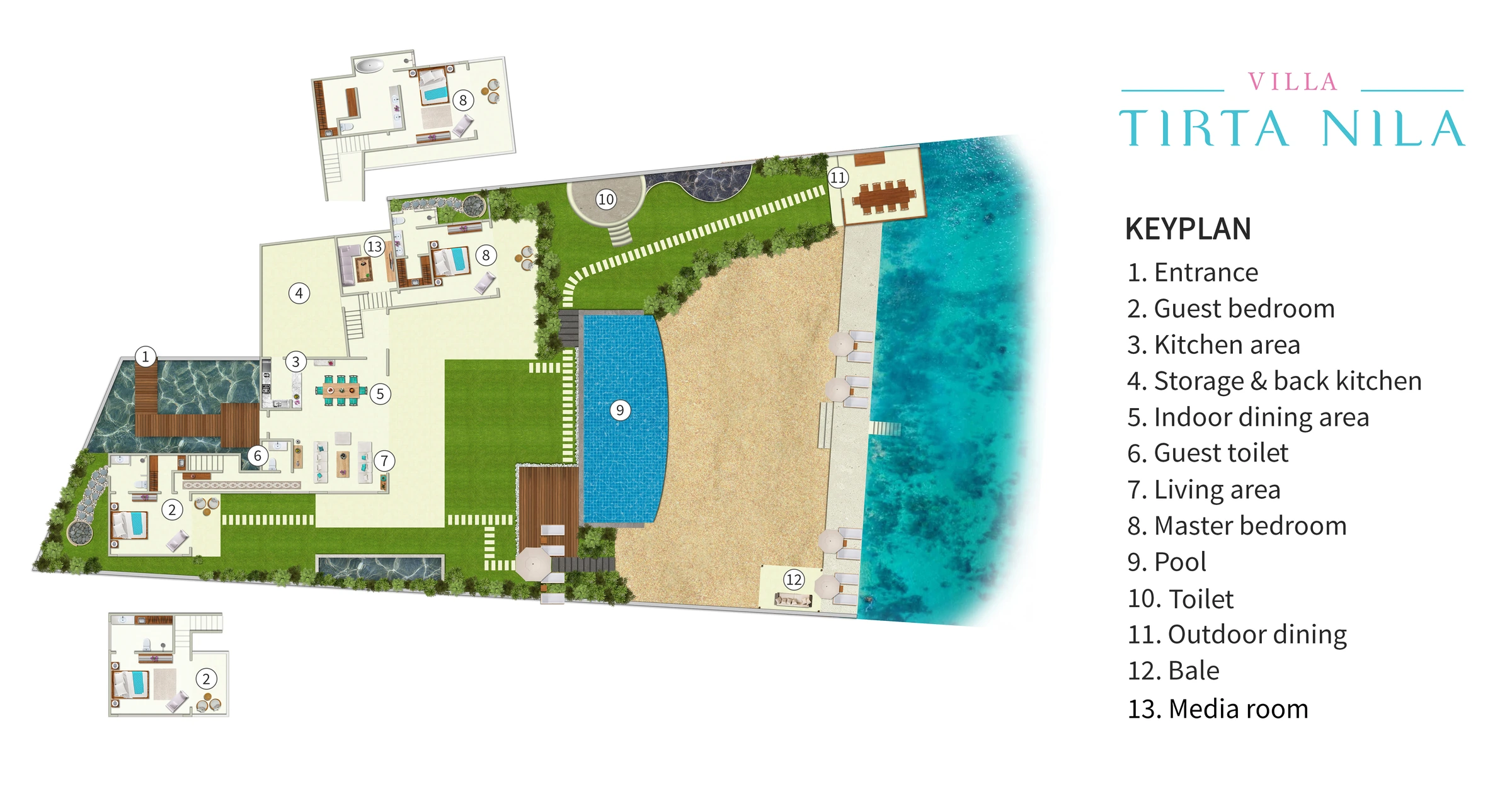 Villa Tirta Nila 平面图