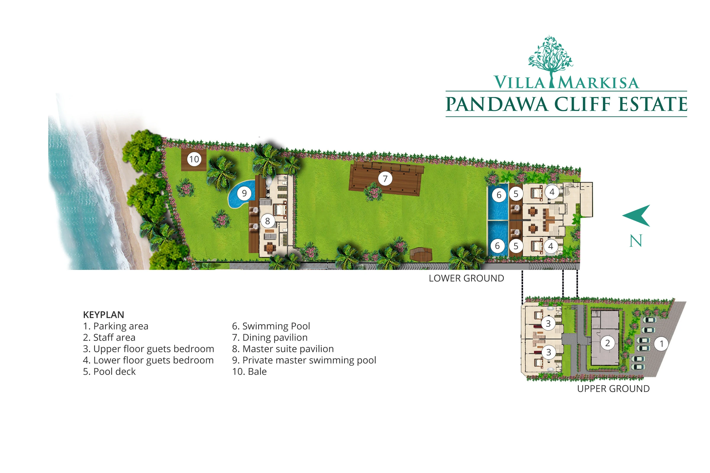 Pandawa Cliff Estate - Villa Markisa 平面图