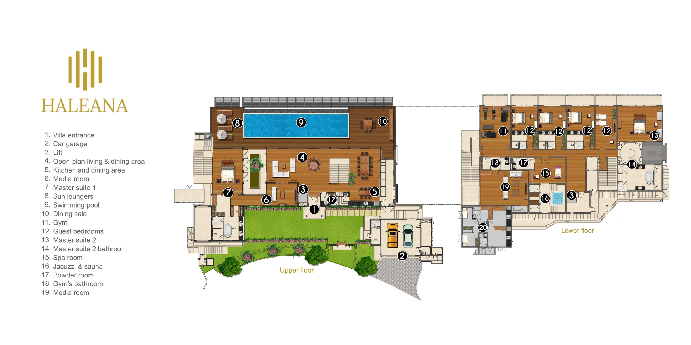 Malaiwana - Villa Haleana 平面图