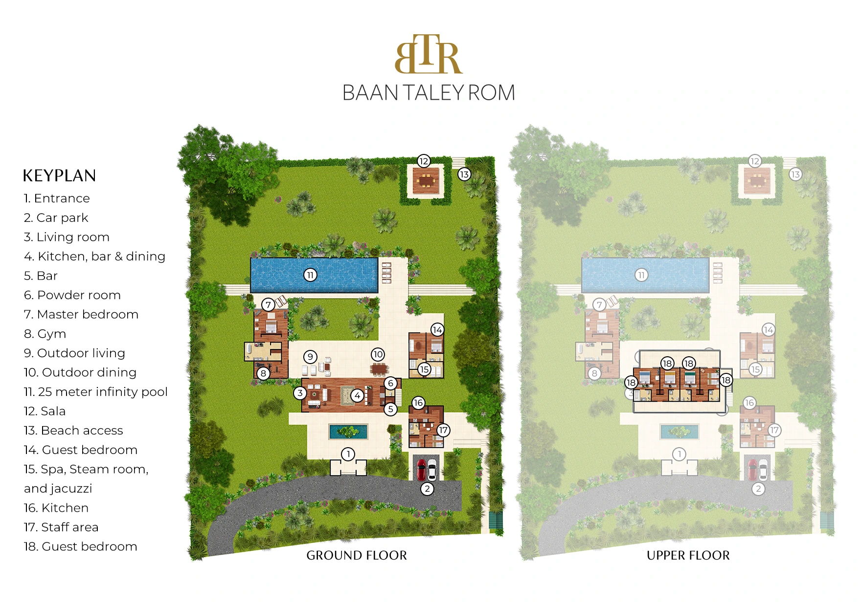 Baan Taley Rom 平面图