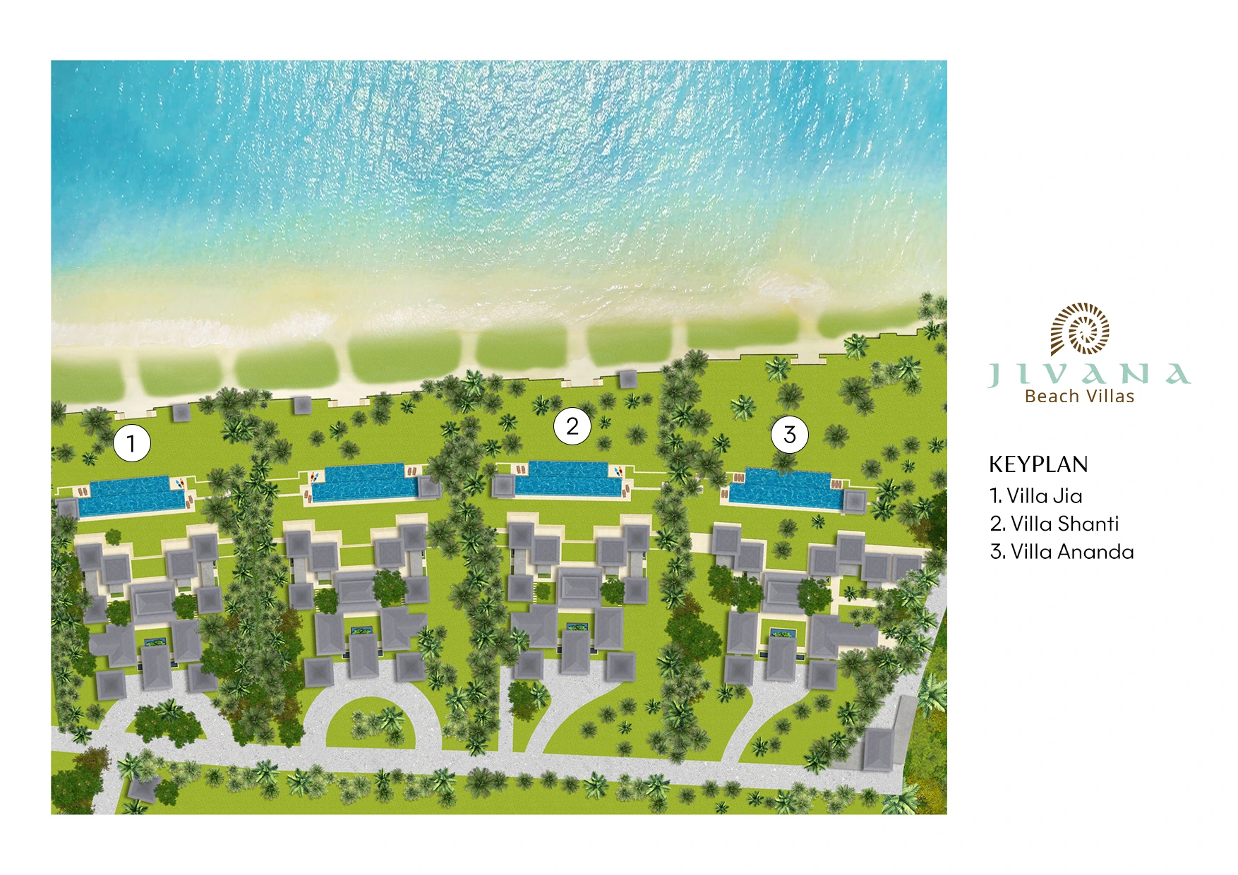 Jivana Beach Villas 平面图