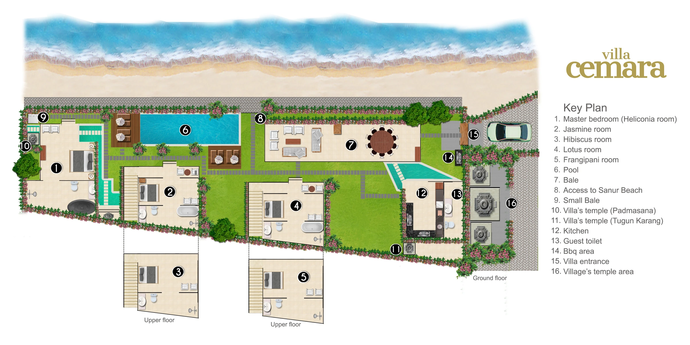 Villa Cemara 平面图
