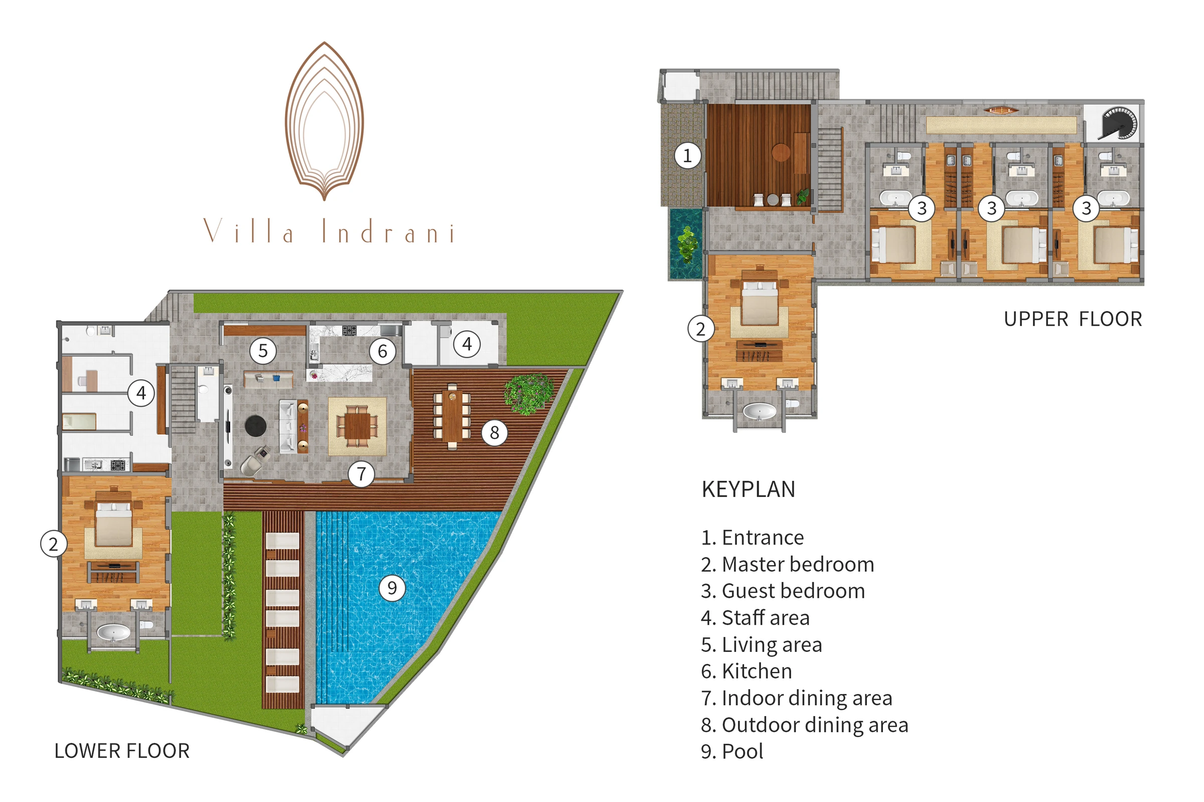 Villa Indrani 平面图