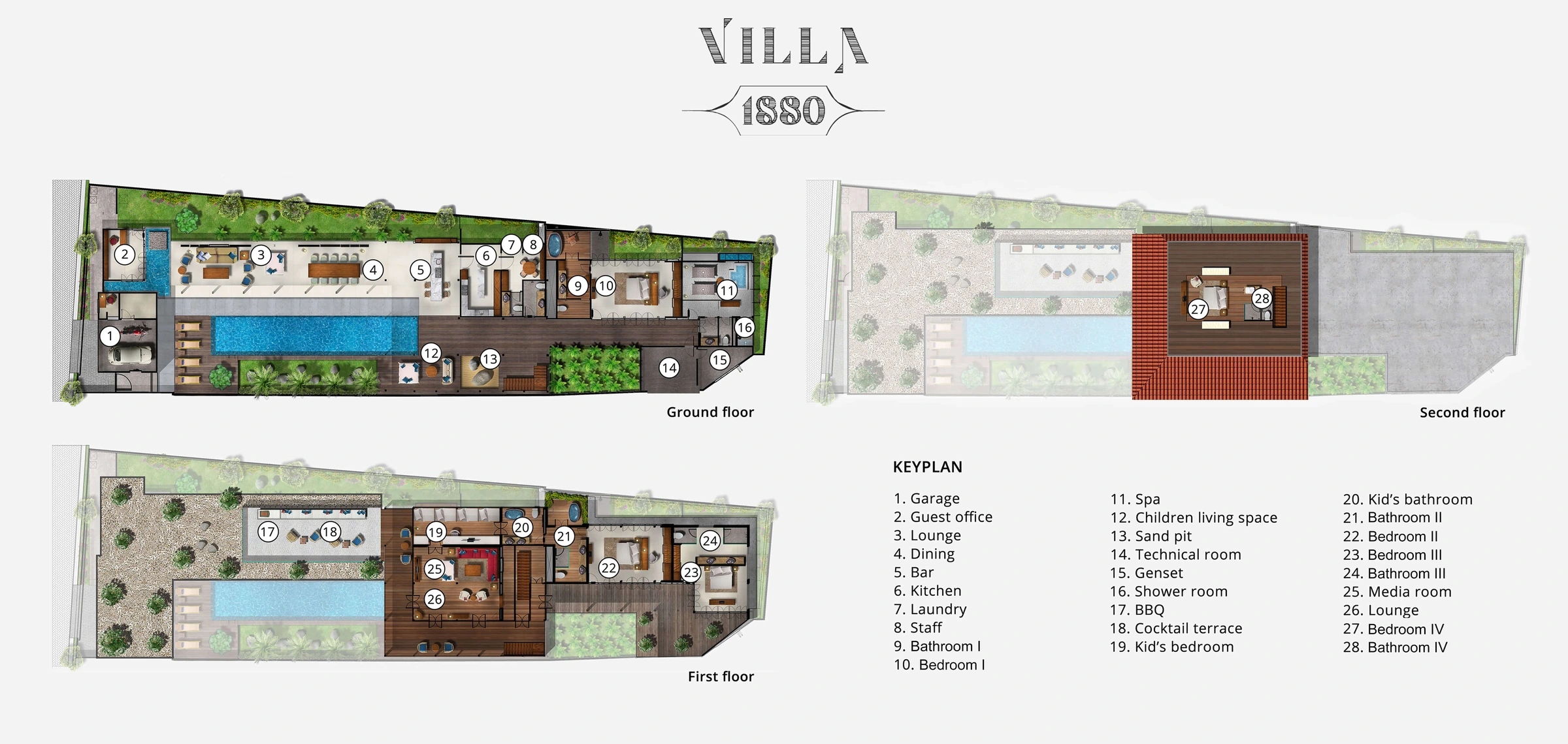 Villa 1880 平面图