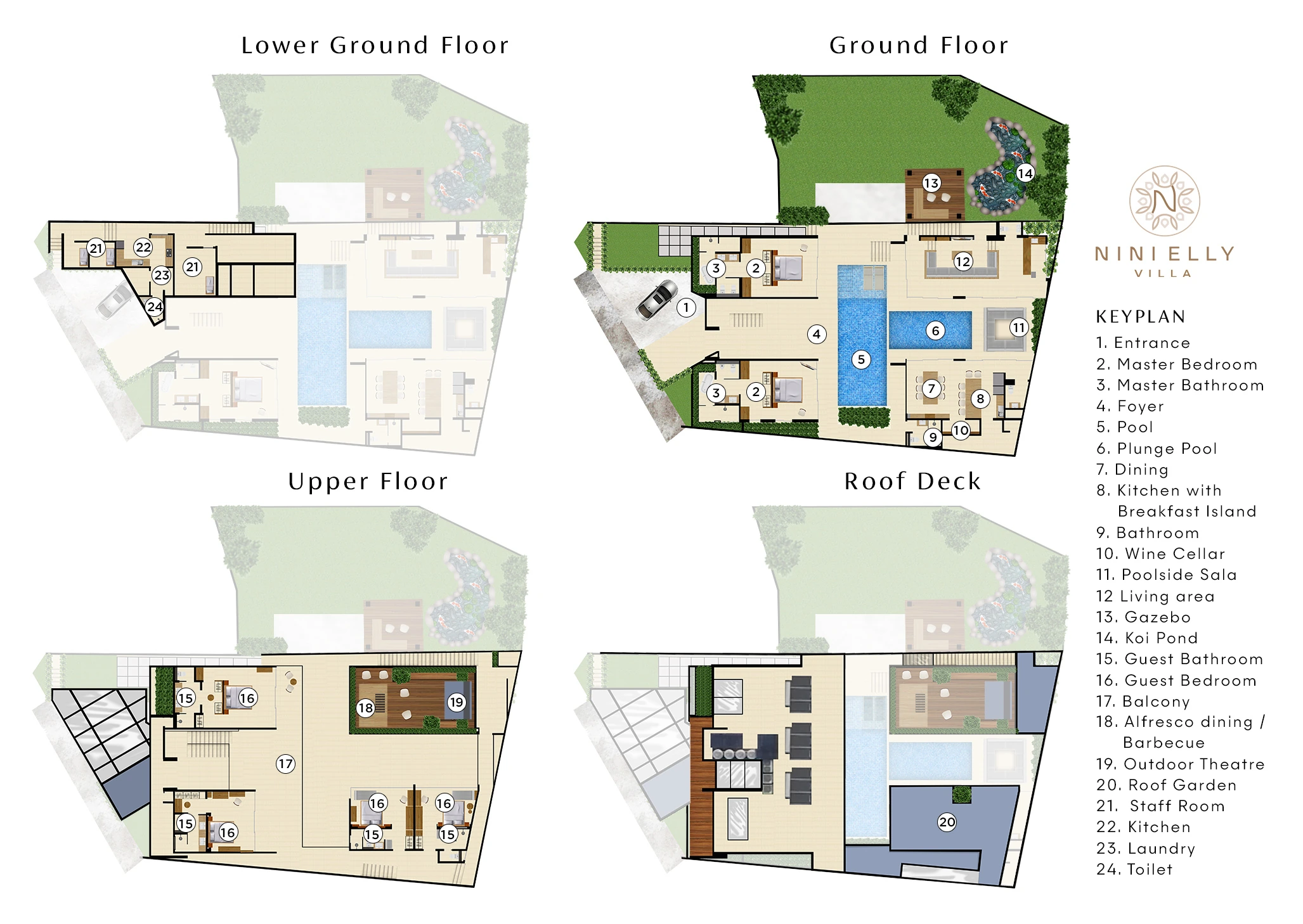 Villa Nini Elly 平面图