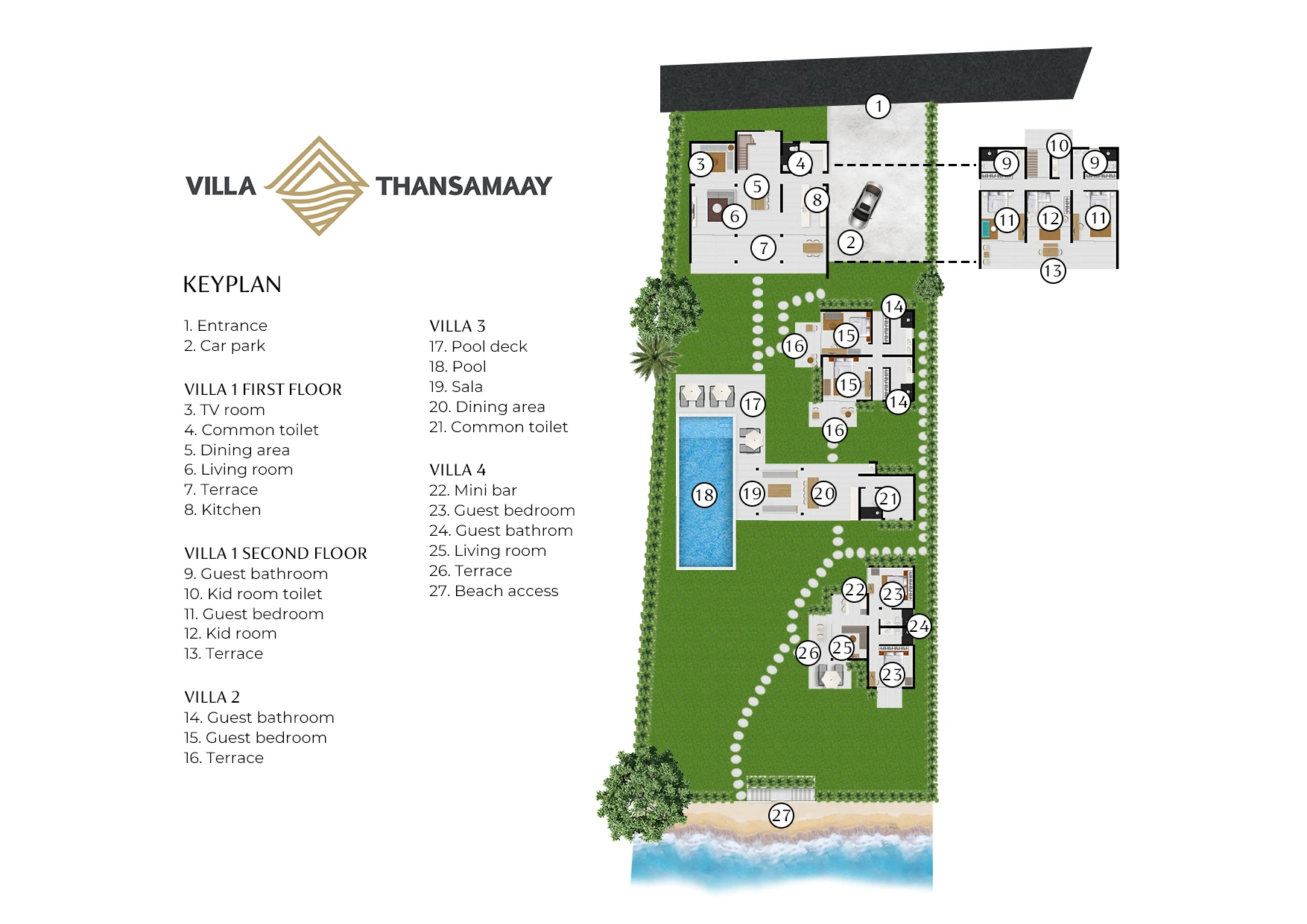 Villa Thansamaay 平面图