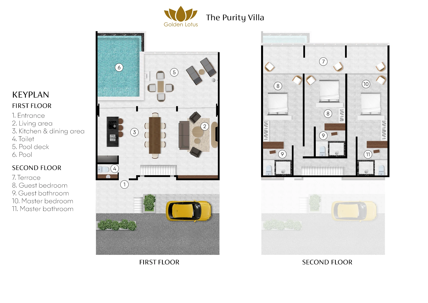 Golden Lotus Villas - The Purity Villa 平面图