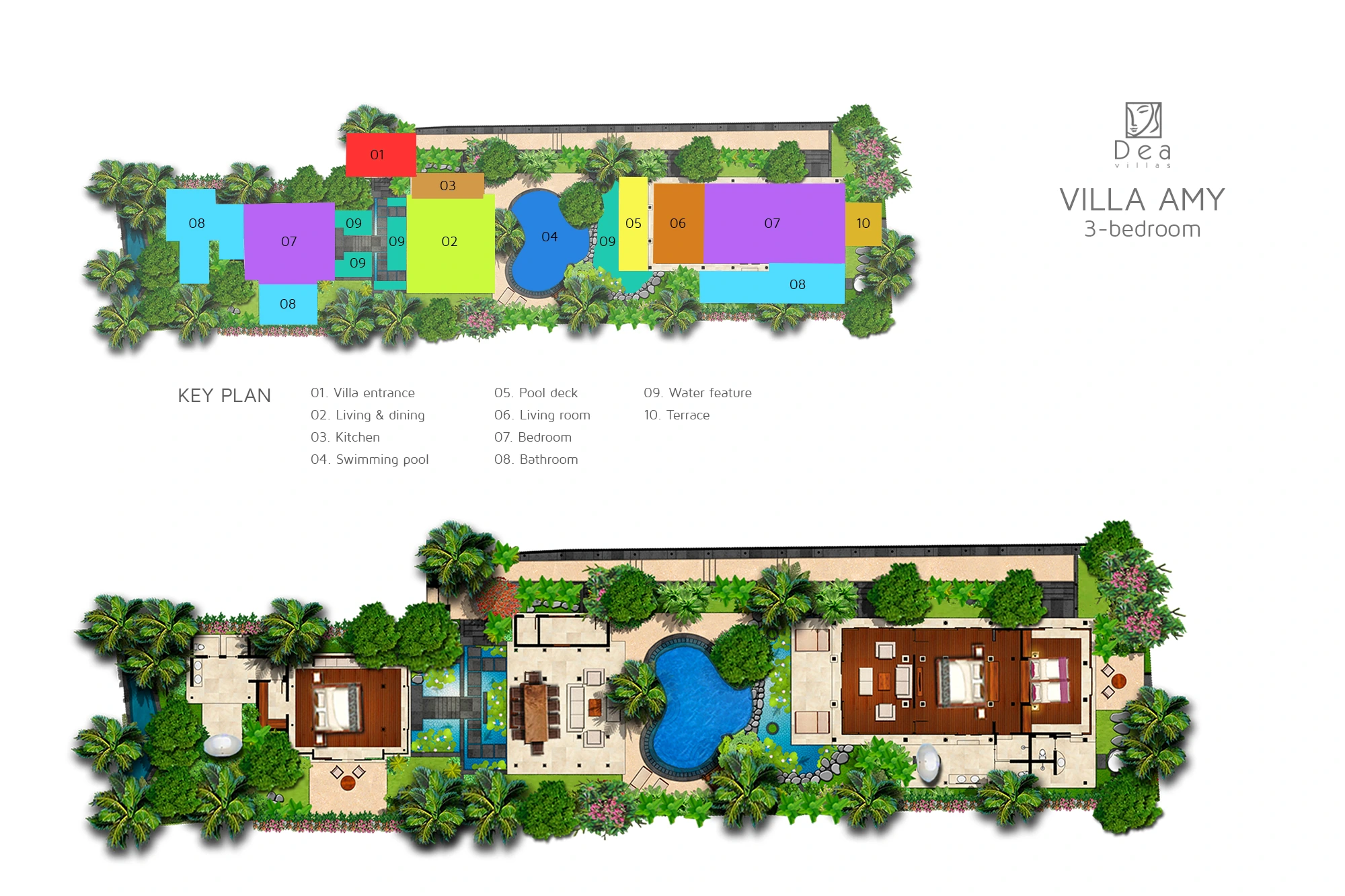 Dea Villas - Villa Amy 平面图