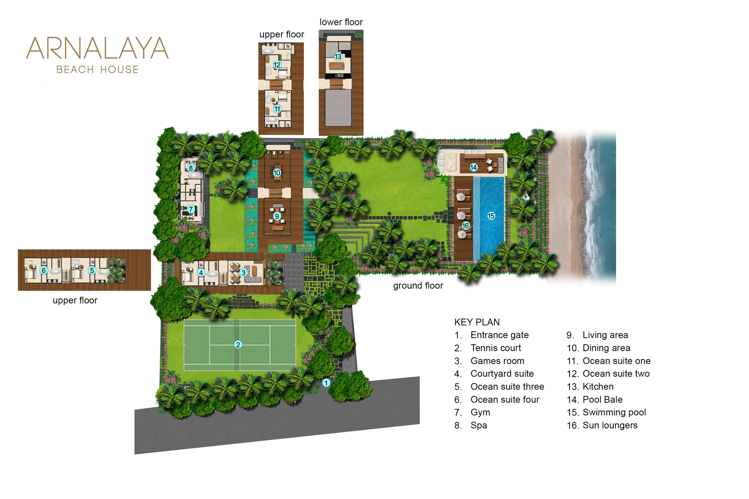 Arnalaya Beach House 平面图
