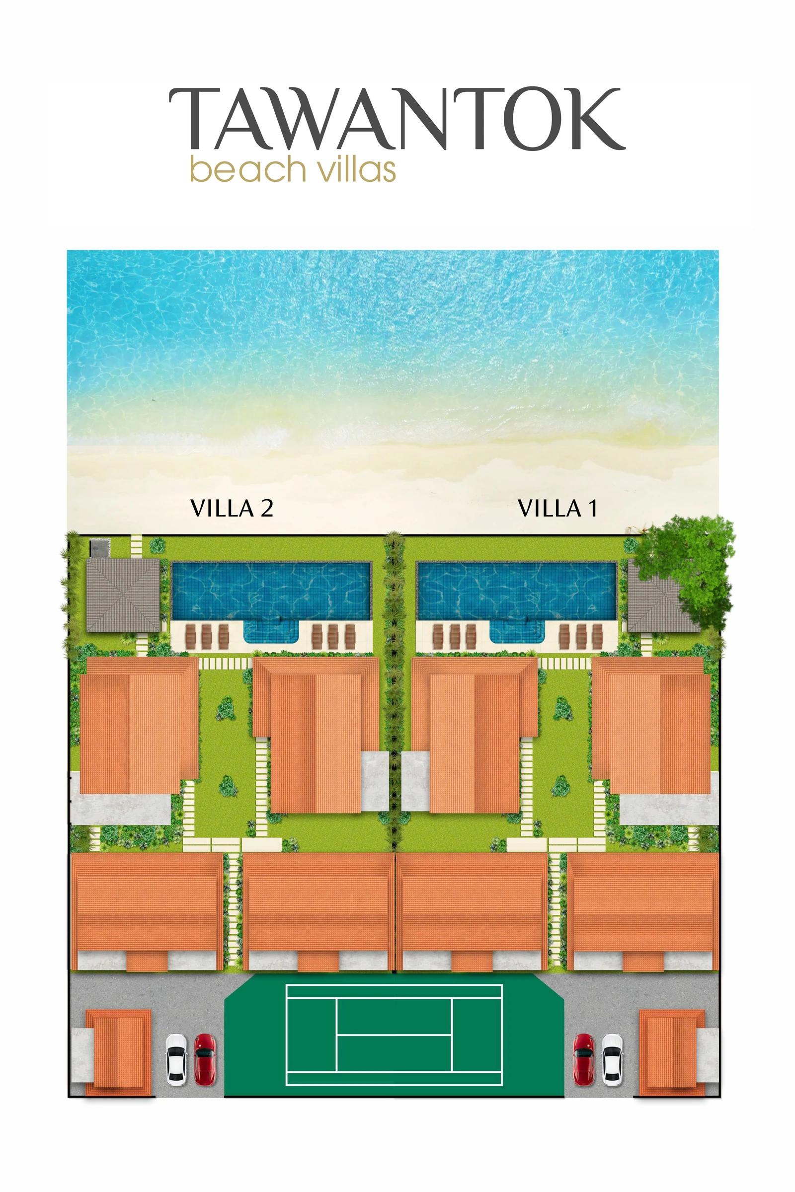 Tawantok Beach Villas 平面图