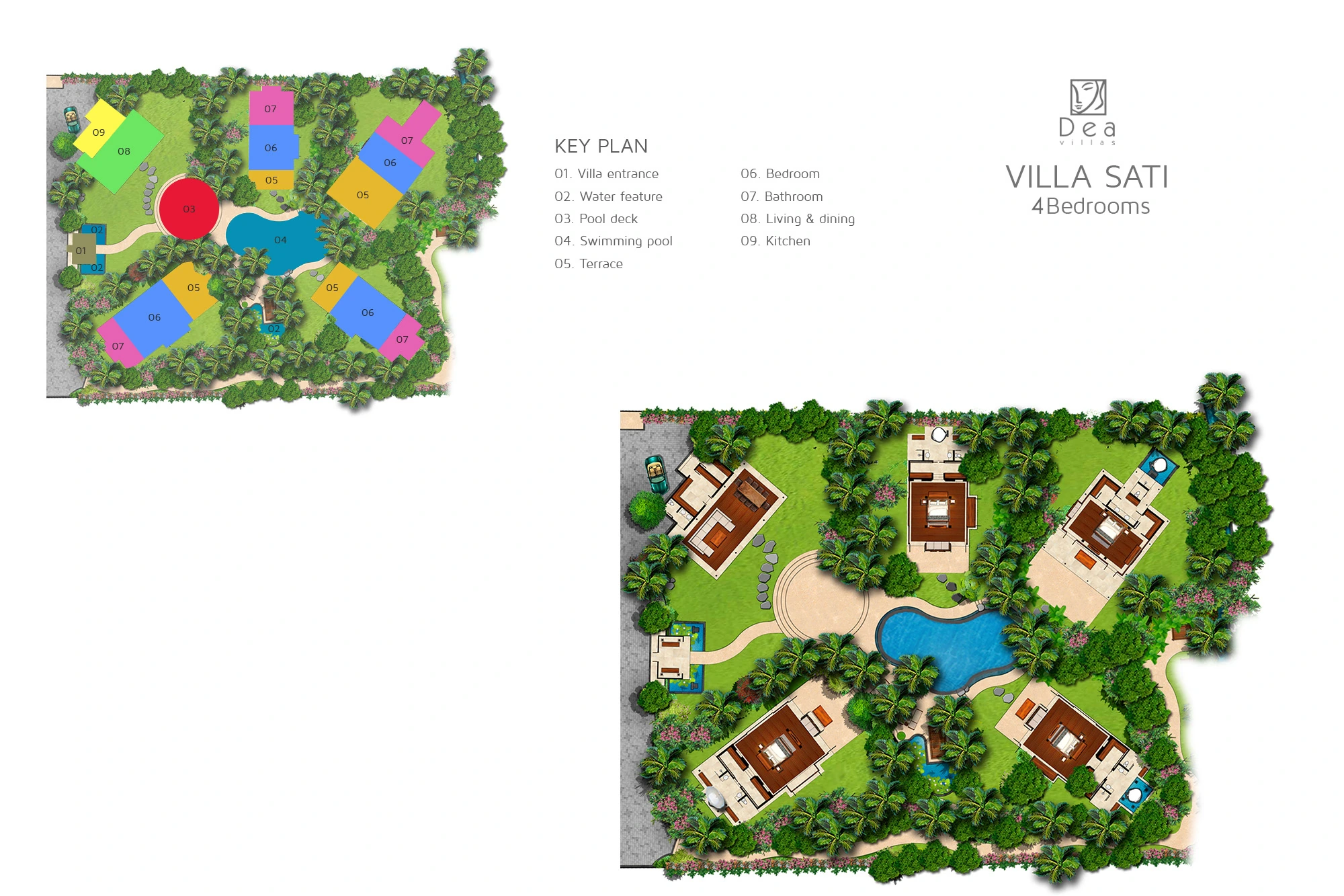 Dea Villas - Villa Sati 平面图