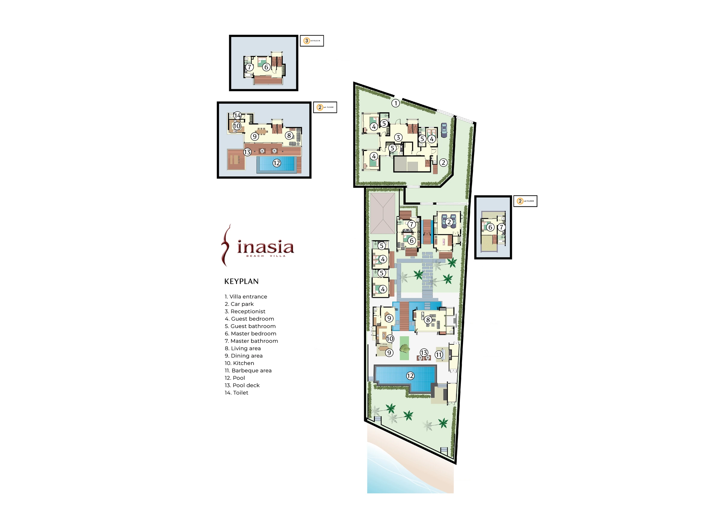 Inasia Beach Villa 平面图