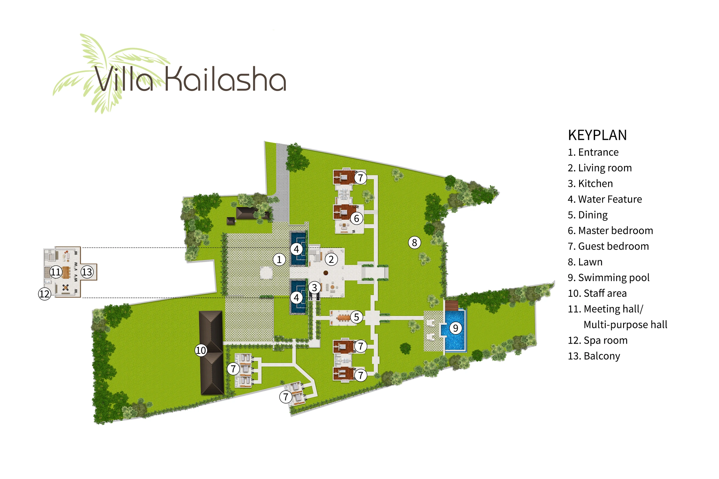 Villa Kailasha 平面图