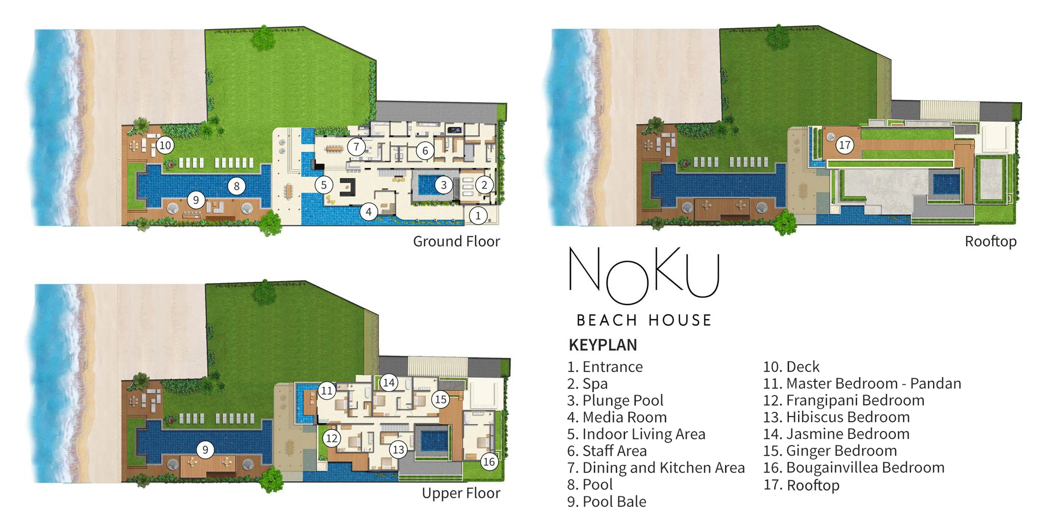 Noku Beach House 平面图