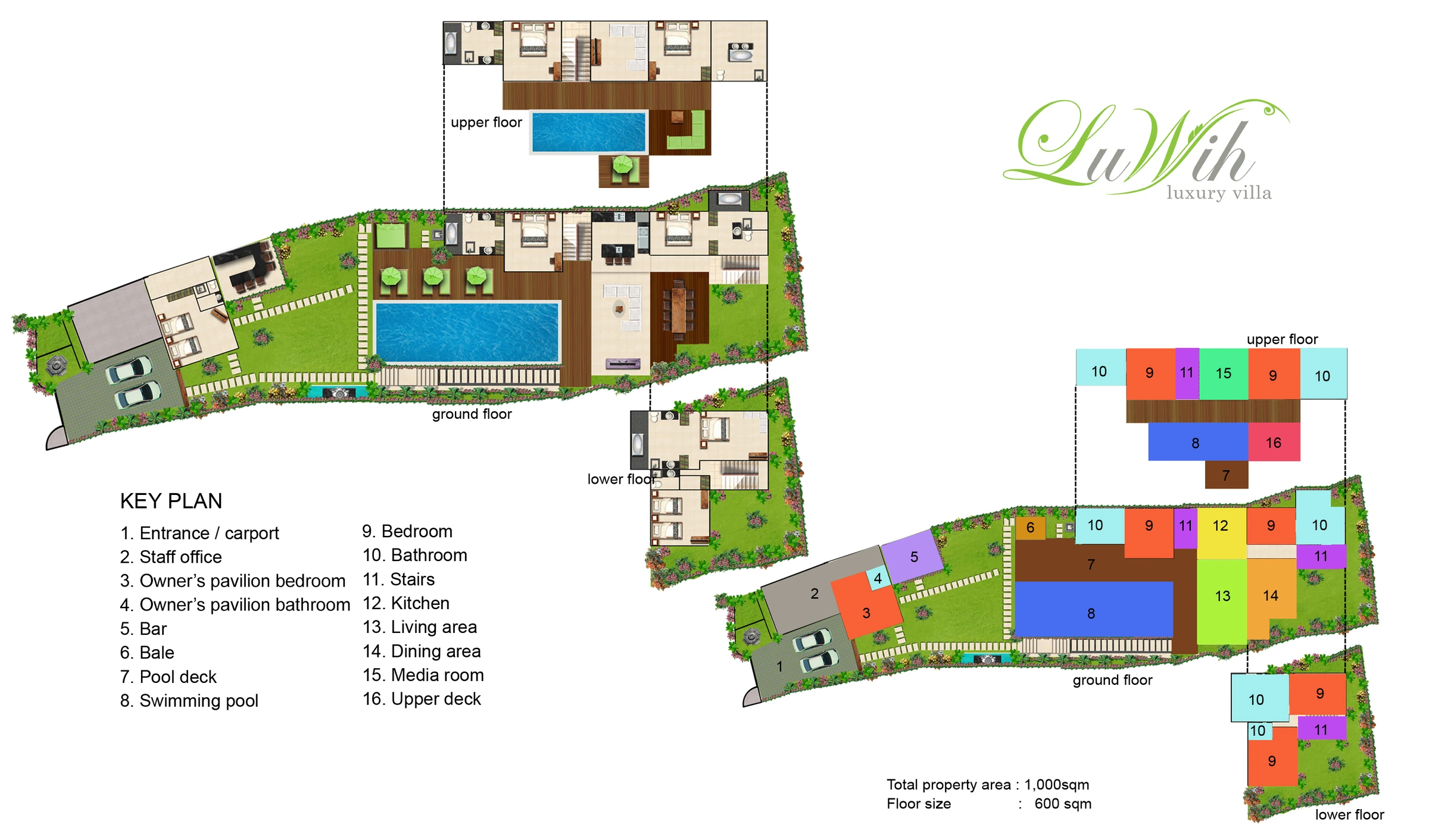 Villa Luwih 平面图