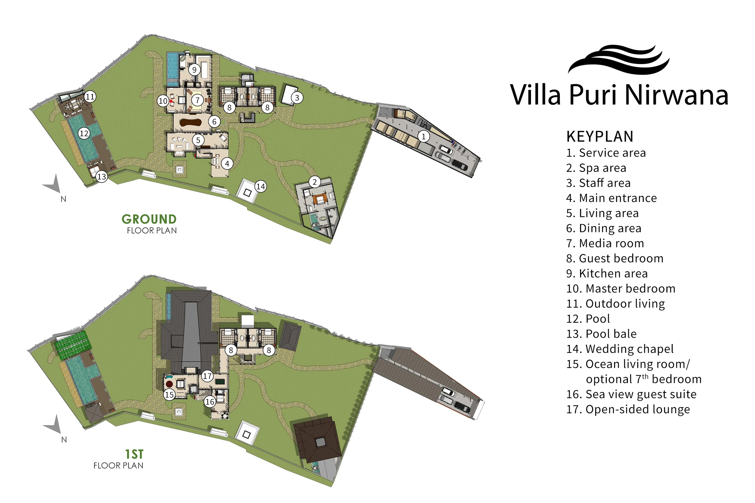 Villa Puri Nirwana 平面图