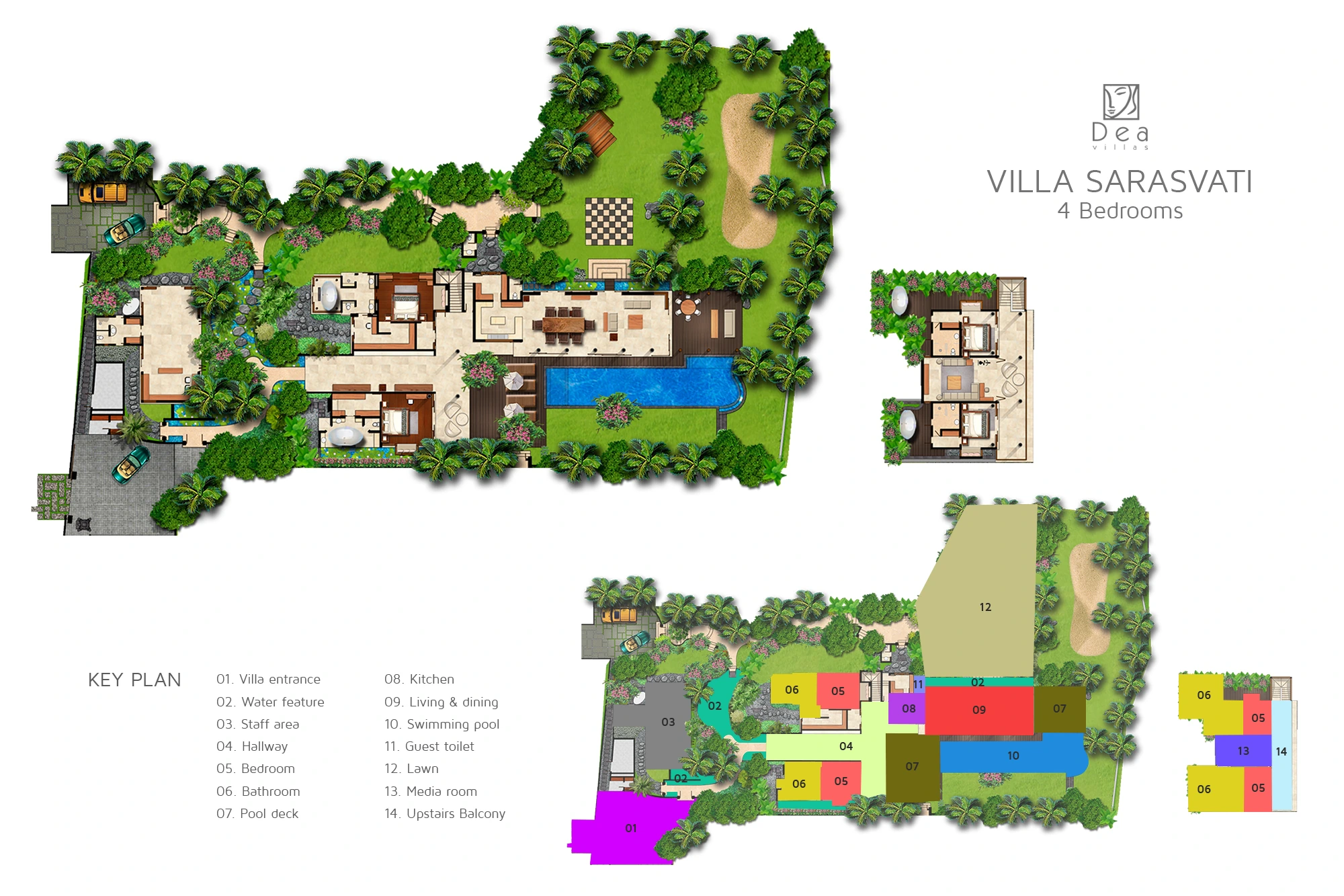 Dea Villas - Villa Sarasvati 平面图