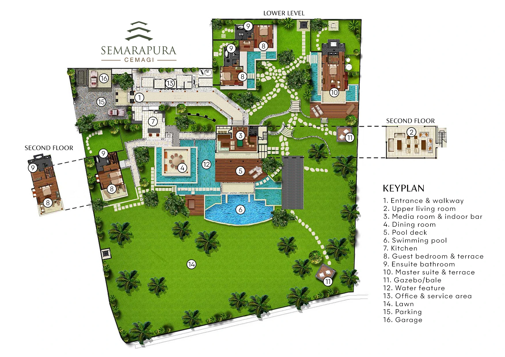 Villa Semarapura 平面图