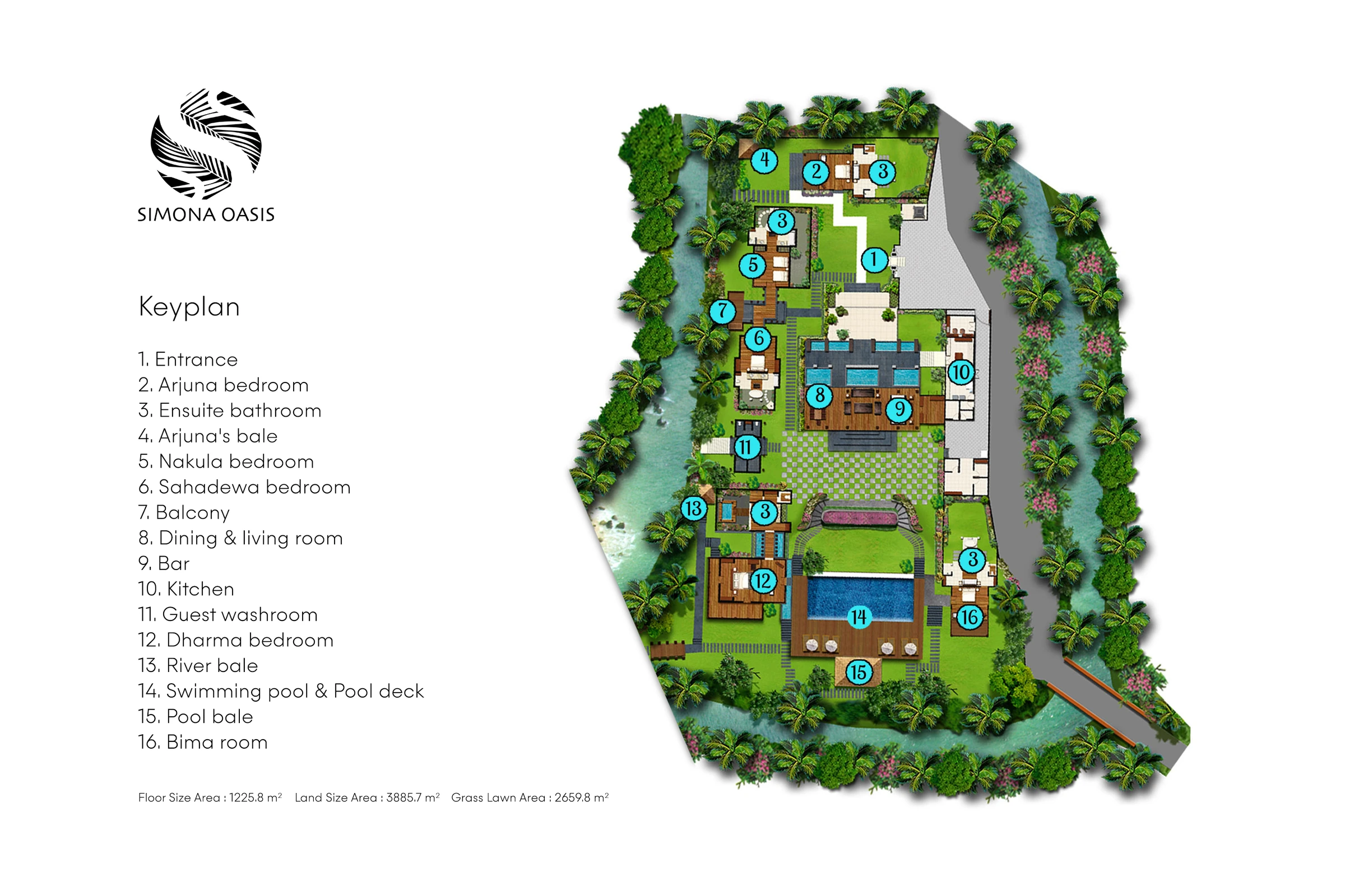 Villa Simona Oasis 平面图