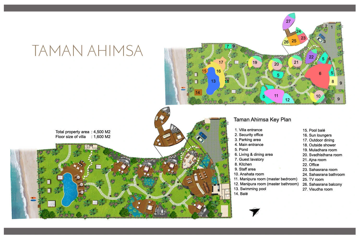 Taman Ahimsa 平面图