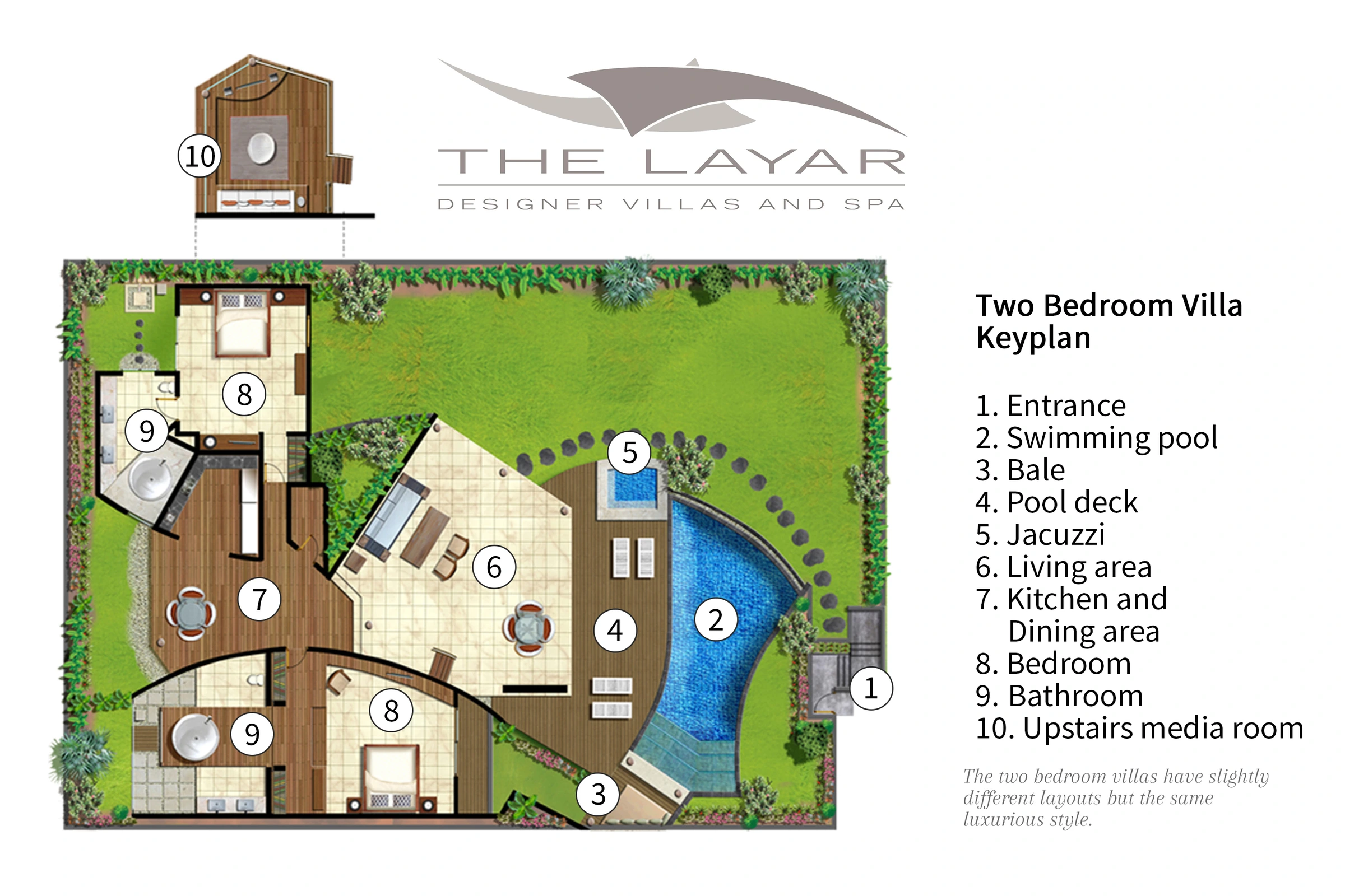 The Layar - two bedroom villa 平面图