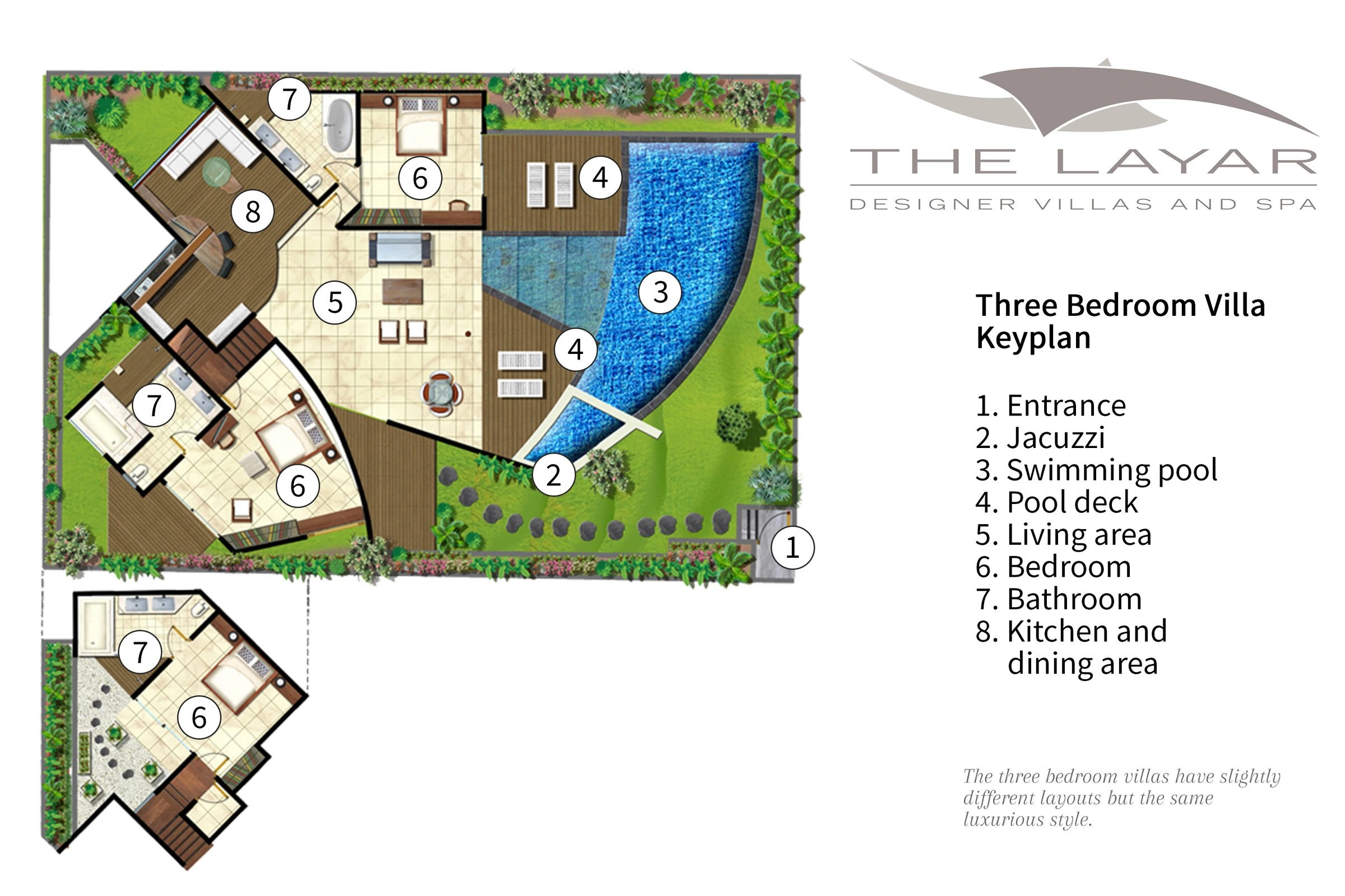 The Layar - three bedroom villa 平面图