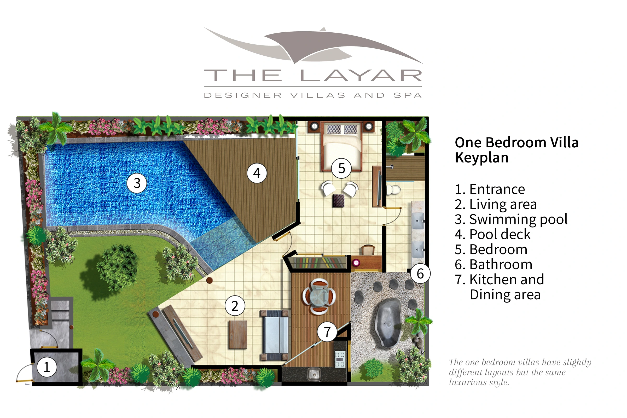 The Layar - one bedroom villa 平面图