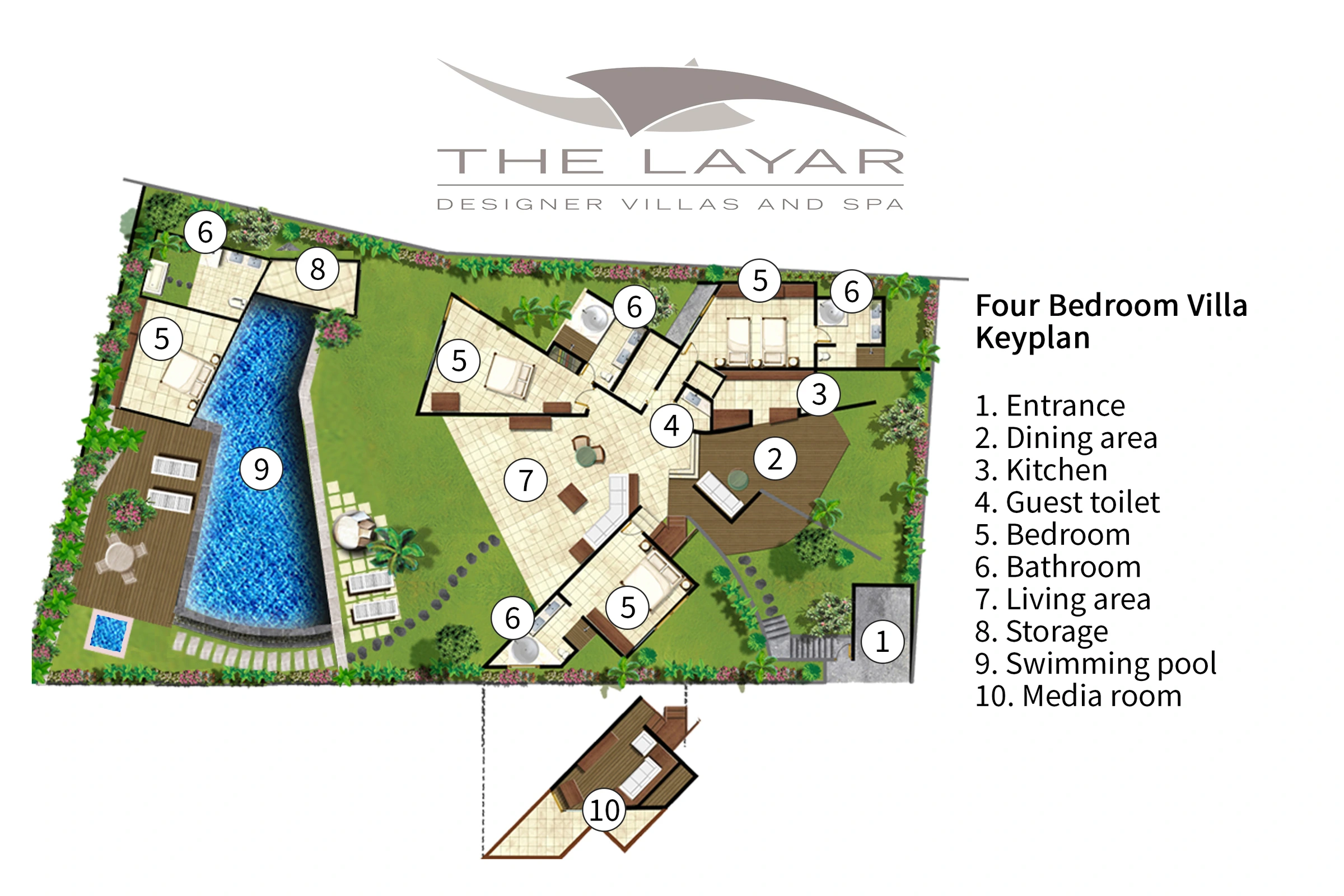 The Layar - four bedroom villa 平面图