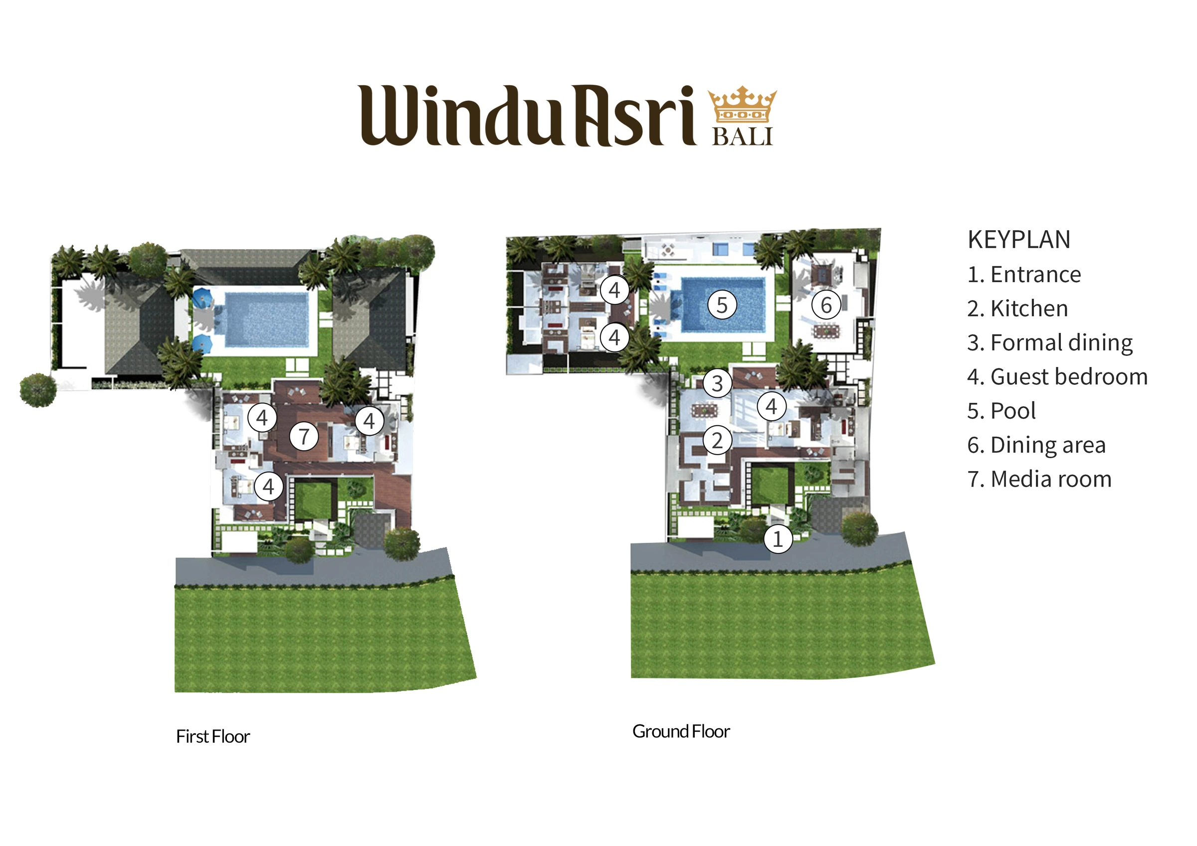 Villa Windu Asri 平面图