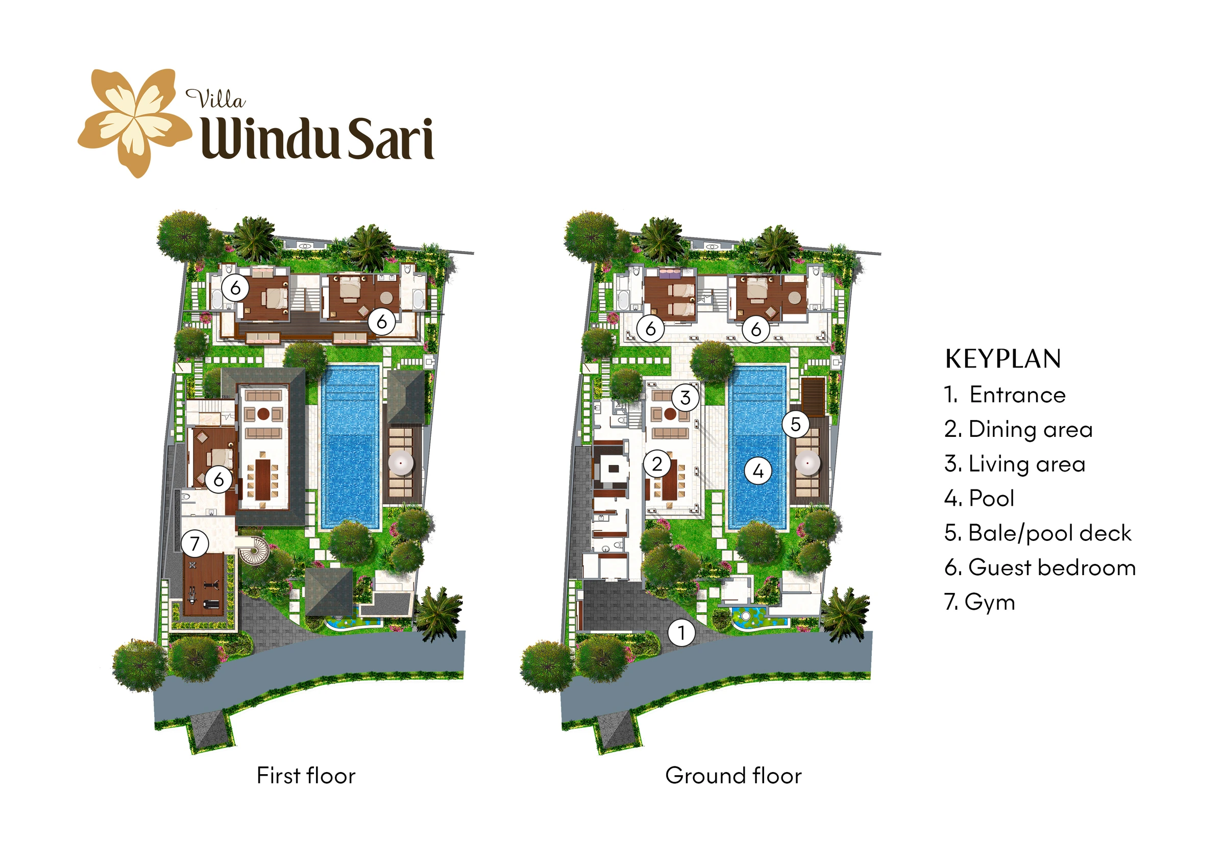Villa Windu Sari 平面图